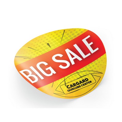 1" dia. Kwik-Ship White Vinyl Digital Print Circle Decal