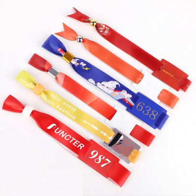 Full Custom Color Polyester Wristband W/ PVC Card