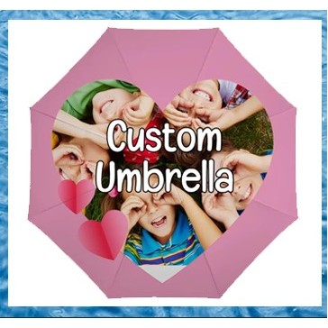 21" Auto-Open Folding Umbrella -Custom Various Color Print