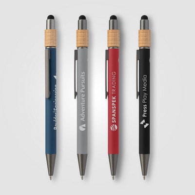 Reborn Spinner Recycled Aluminum Pen w/ Stylus - PATENTED - Laser