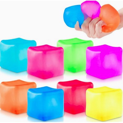 Squishy Ice Cube Stress Ball (NeeDoh Style Sensory Toy)