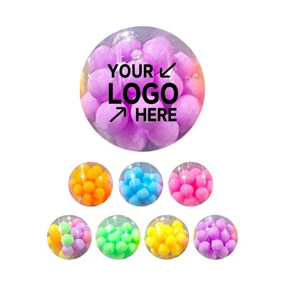 Squeeze Pressure Ball w/Rainbow Beads