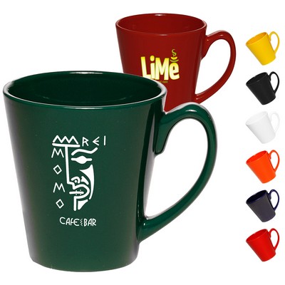 12 oz. Ceramic Coffee Mug, Latte Mugs