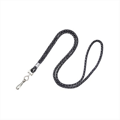 1/8" Metallic Round Cord Blank Lanyard (J-Hook)